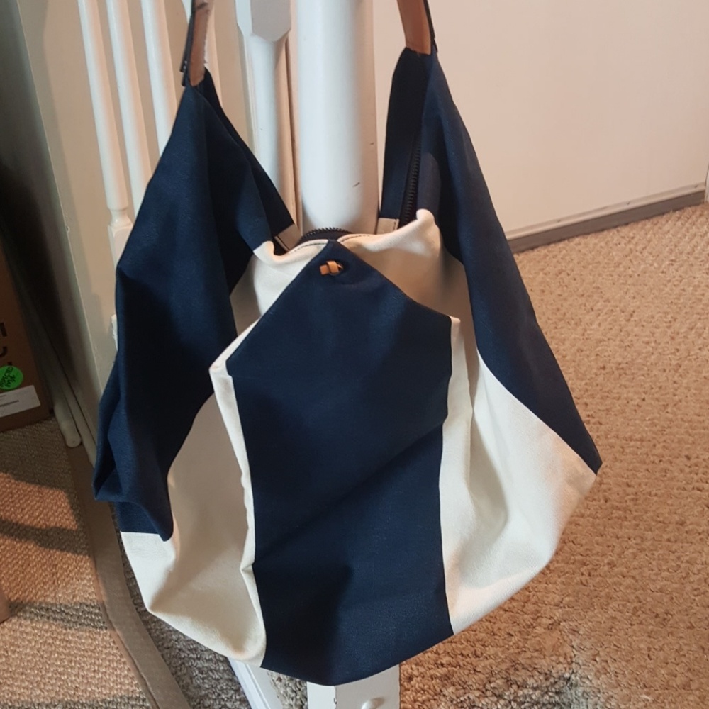 DVF Laragh wide striped hobo bag